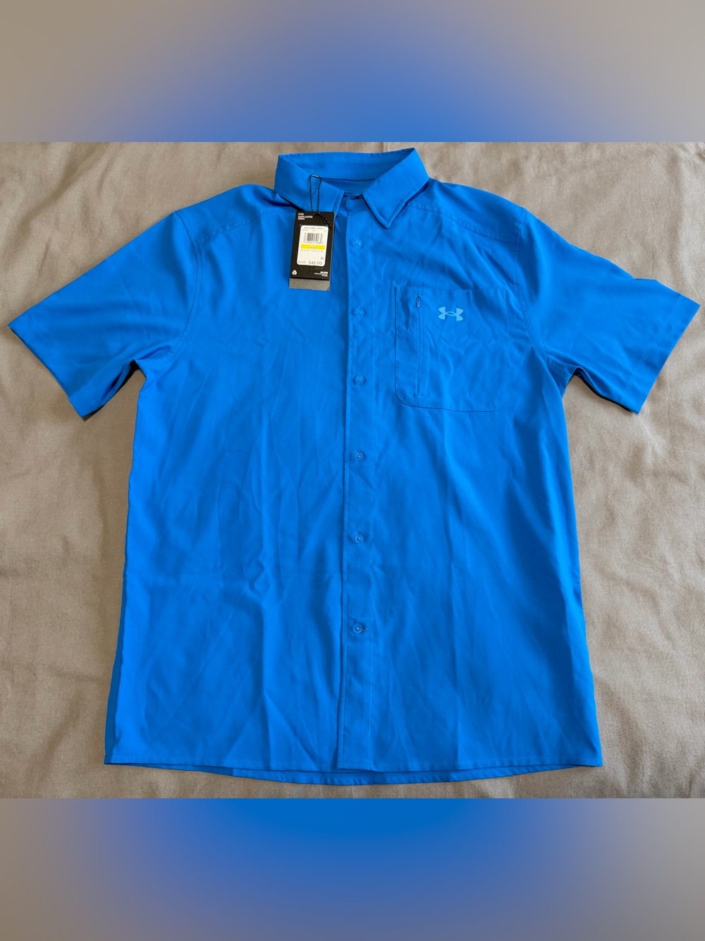 Under Armour UA Drift Tide 2.0 Fishing Shirt Button SPF 30 Performance Mens M